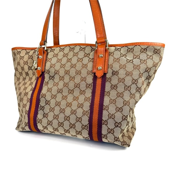 Gucci Purse Cherry Line Canvas Shoulder Tote Bag - Picture 2 of 14